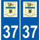 37 Penmarch logo autocollant plaque stickers ville