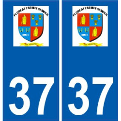 37 Penmarch logotipo de la etiqueta engomada de la placa de pegatinas de la ciudad