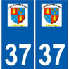 37 Penmarch logo autocollant plaque stickers ville