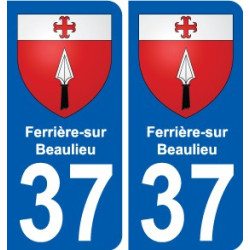 37 Penmarch escudo de armas de la etiqueta engomada de la placa de pegatinas de la ciudad