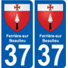 37 Penmarch coat of arms sticker plate stickers city