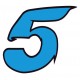 Figura 5-cinque - sticker adesivo blu auto moto