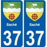 37 Penmarch coat of arms sticker plate stickers city