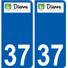 37 Penmarch logotipo de la etiqueta engomada de la placa de pegatinas de la ciudad