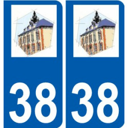 38 Penmarch logo autocollant plaque stickers ville