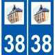 38 Penmarch logo autocollant plaque stickers ville