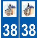 38 Penmarch logo autocollant plaque stickers ville