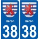 38 Penmarch escudo de armas de la etiqueta engomada de la placa de pegatinas de la ciudad