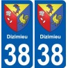 38 Penmarch coat of arms sticker plate stickers city