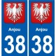 38 Penmarch wappen aufkleber typenschild aufkleber stadt