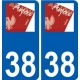 38 Penmarch logo autocollant plaque stickers ville