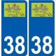 38 Penmarch logo autocollant plaque stickers ville