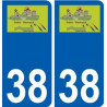 38 Penmarch logotipo de la etiqueta engomada de la placa de pegatinas de la ciudad