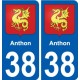 38 Penmarch blason autocollant plaque stickers ville