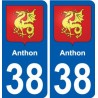 38 Penmarch coat of arms sticker plate stickers city