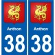 38 Penmarch stemma adesivo piastra adesivi città