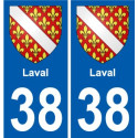 38 Penmarch escudo de armas de la etiqueta engomada de la placa de pegatinas de la ciudad