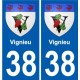 38 Penmarch coat of arms sticker plate stickers city