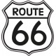Route 66 transparent - autocollant sticker voiture moto