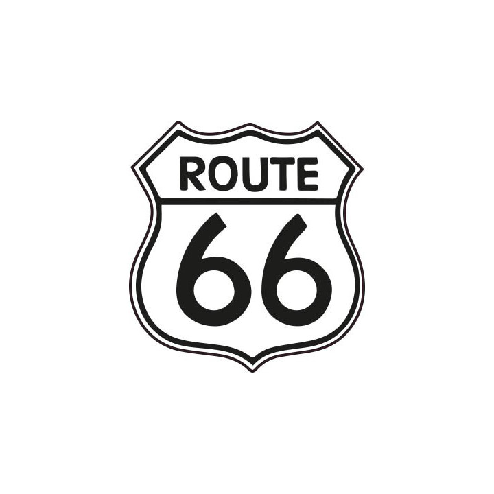 Route 66 transparent - autocollant sticker voiture moto