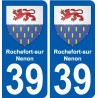 39 Penmarch escudo de armas de la etiqueta engomada de la placa de pegatinas de la ciudad