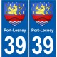 39 Penmarch escudo de armas de la etiqueta engomada de la placa de pegatinas de la ciudad