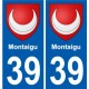 39 Penmarch escudo de armas de la etiqueta engomada de la placa de pegatinas de la ciudad