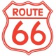Route 66 transparent - autocollant sticker voiture moto