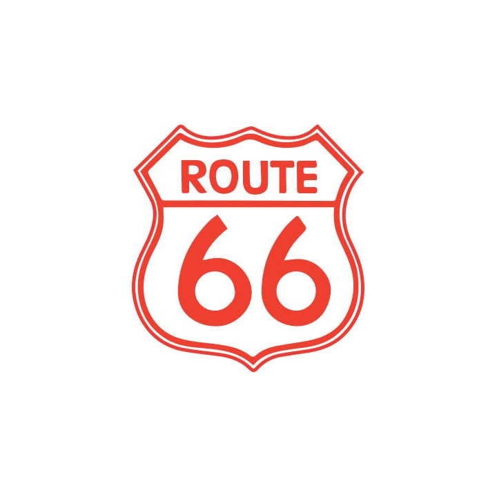 Route 66 transparent - autocollant sticker voiture moto