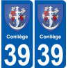 39 Penmarch coat of arms sticker plate stickers city