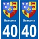 40 Penmarch blason autocollant plaque stickers ville