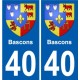 40 Penmarch blason autocollant plaque stickers ville