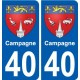 40 Penmarch stemma adesivo piastra adesivi città