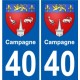 40 Penmarch stemma adesivo piastra adesivi città