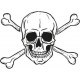 Tête de mort skull casque moto  autocollant sticker adhesif
