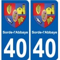 40 Penmarch escudo de armas de la etiqueta engomada de la placa de pegatinas de la ciudad