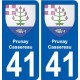 41 Penmarch coat of arms sticker plate stickers city
