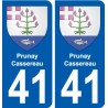 41 Prunay-Cassereau blason autocollant plaque stickers ville