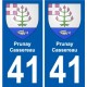 41 Penmarch coat of arms sticker plate stickers city