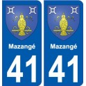 41 Penmarch escudo de armas de la etiqueta engomada de la placa de pegatinas de la ciudad