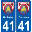 41 Orchaise coat of arms sticker plate stickers city