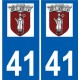 41 Penmarch logotipo de la etiqueta engomada de la placa de pegatinas de la ciudad