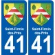 41 Penmarch coat of arms sticker plate stickers city