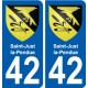 42 Penmarch coat of arms sticker plate stickers city