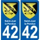 42 Penmarch stemma adesivo piastra adesivi città