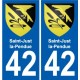 42 Penmarch stemma adesivo piastra adesivi città