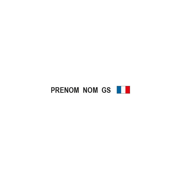 Autocollant sticker Identité pour casque de moto