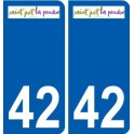 42 Penmarch logotipo de la etiqueta engomada de la placa de pegatinas de la ciudad