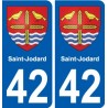 42 Penmarch escudo de armas de la etiqueta engomada de la placa de pegatinas de la ciudad