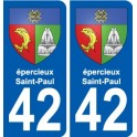 42 Penmarch escudo de armas de la etiqueta engomada de la placa de pegatinas de la ciudad